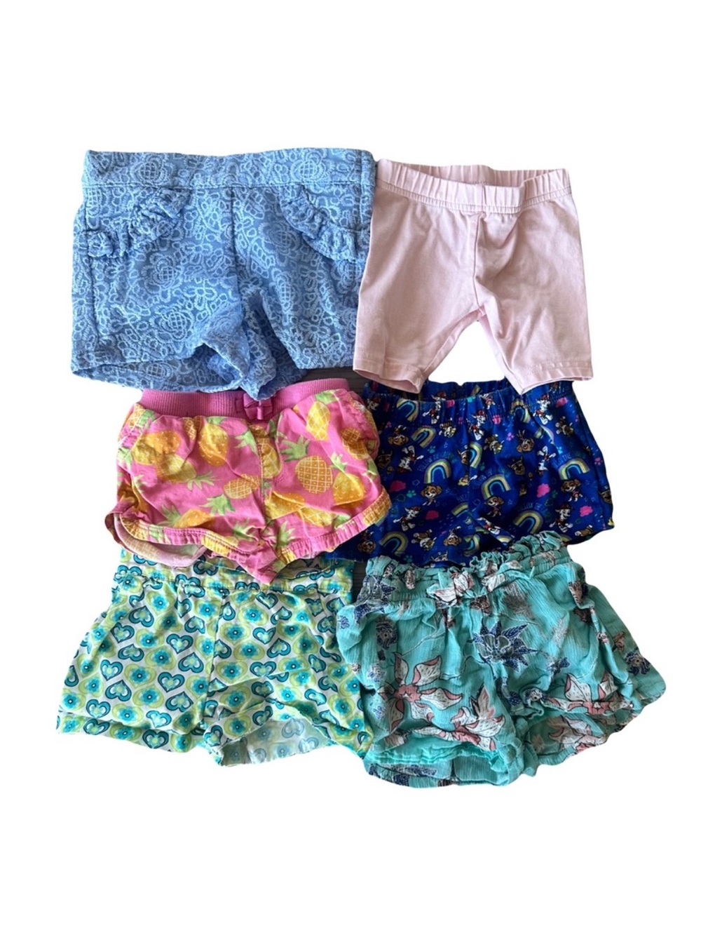 Janie and Jack, Jessica Simpson, Paw Patrol 2T Girls Lot of 6 Shorts